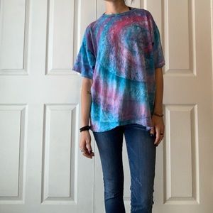 Vintage Multicolor Tie-Dye Short Sleeve Tee